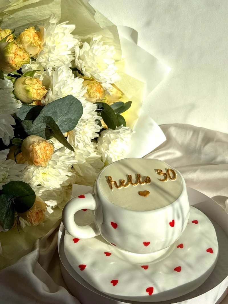 Бенто суши-торт "Hello 30 — чашка — вариант 2"